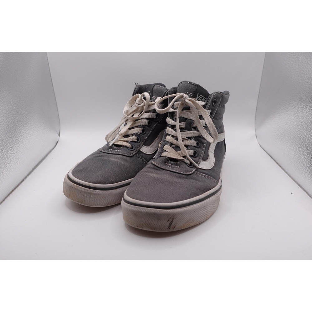 Vans Shoes Womens Size 7.5 38 Gray Canvas High Top Skate Sneakers Lace Up